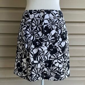 •LOFT• Tropical Print Cotton Blend Skirt - Size 10